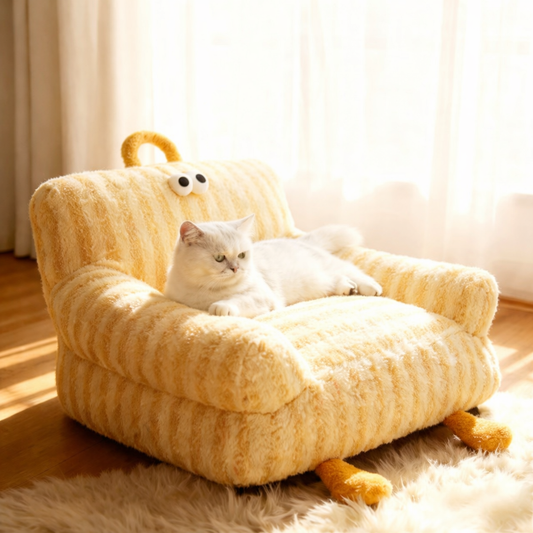 FAFA Cat Nest Big Eyes Cute Pet Sofa Cat House Autumn Winter Warm Dog Nest Sleeping Bed Winter Warm Dog Bed Sleeping Mat