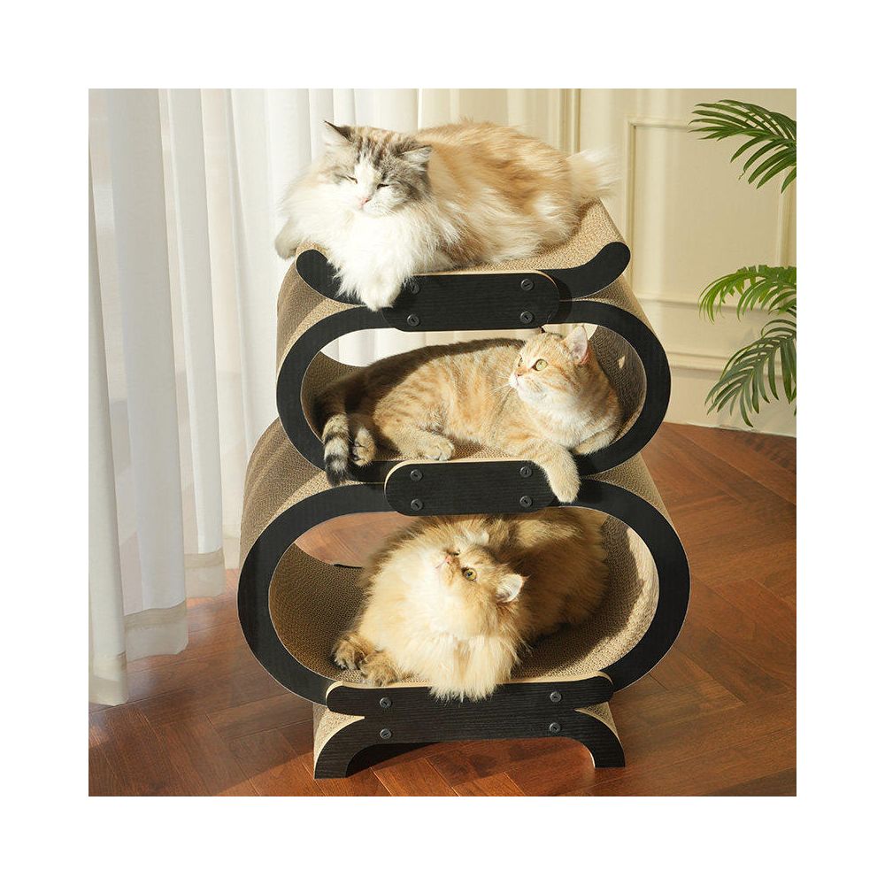 FAFA cat scratch board is wear resistant and not easy to fall debris Sofa protection for multiple cats fat cats Maine Coon cats oversized toys multi layer cat bed image 5