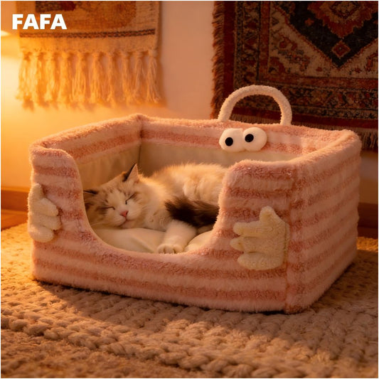 FAFA Four Seasons Series Cat Nest Universal Sponge Nest Extra Large Open Removable Washable Dog Nest Semi Closed Cat Nest image 0